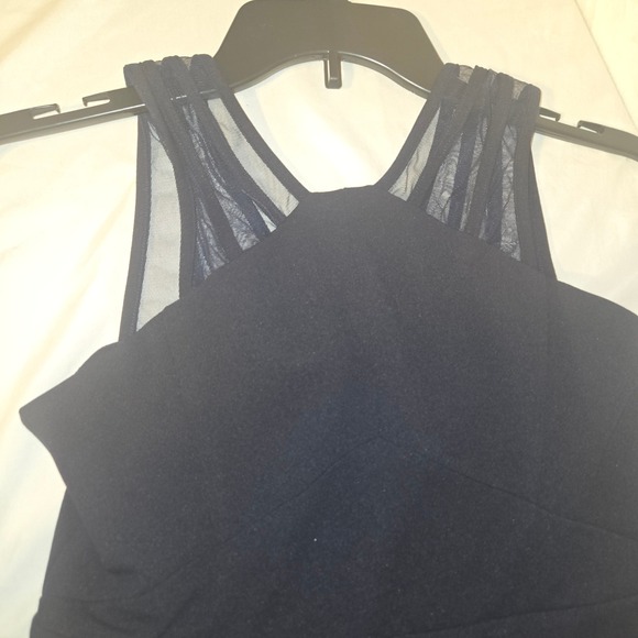 Nickie Lew Black Mesh Neckline Fit Flare Dress Kids Size 14 Party Formal - Picture 4 of 5